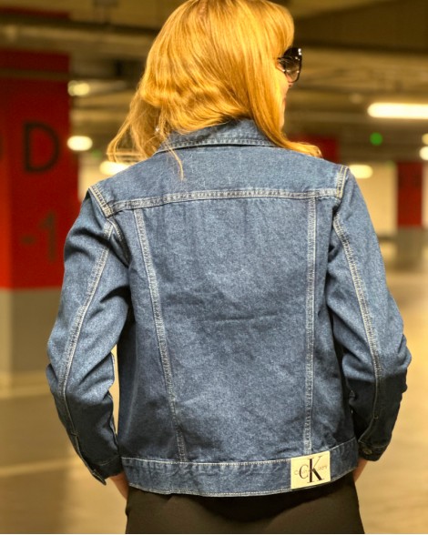 Bunda dámská Calvin Klein džínová modrá